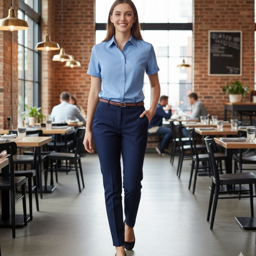 Port Authority Collared Blue Button Down
